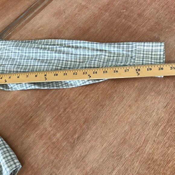 Ermenegildo Zegna Shirt Men S Black Plaid Pocket Button Down Long Sleeve 18164 - Picture 9 of 16